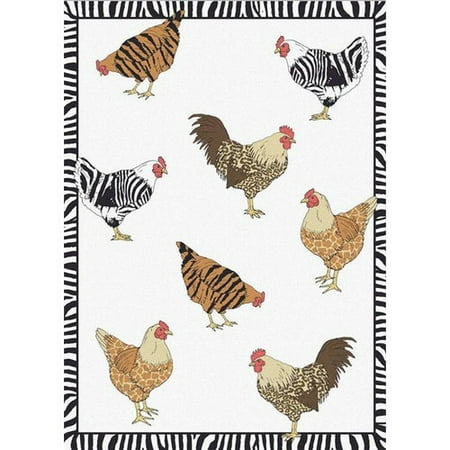 Mierco Rooster Border Print Tea Towel (Set of 2)
