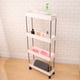 thumbnail image 4 of Estante de almacenamiento de plástico multicapa para baño, multifunción, para cocina y baño (blanco, 4 capas), 4 of 6