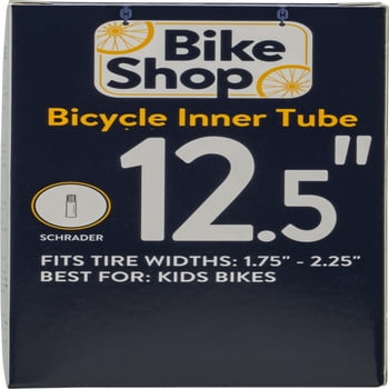 Bike Shop Bicycle Inner Tube, Schrader Valve, 12.5" x 1.75-2.25"