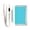 Light Blue, variant on JIALIOU Nylon Trifold Card Wallet with ID Window Zipper Pocket for Men Women Teen Bunny Ears Flower