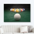 thumbnail image 2 of wall26 Canvas Print Wall Art Wood Panel Effect Retro Vintage Colorful Pool Billiard Balls Sports Fitness Photography Realism Decorative Scenic Multicolor for Living Room, Bedroom, Office - 24"x3, 2 of 5