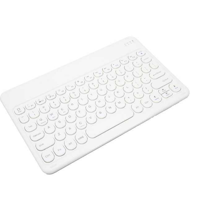 Mini teclado inalámbrico, teclado retro, teclado redondo, teclado retro, teclado ultra delgado, altamente versátil