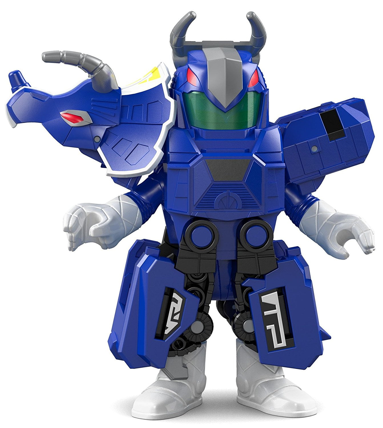imaginext power rangers blue ranger and triceratops