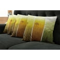 thumbnail image 5 of Ambesonne Forest Throw Pillow Cover 4 Pack, Hills Trees and Birds, 18", Green Orange Yellow, 5 of 5