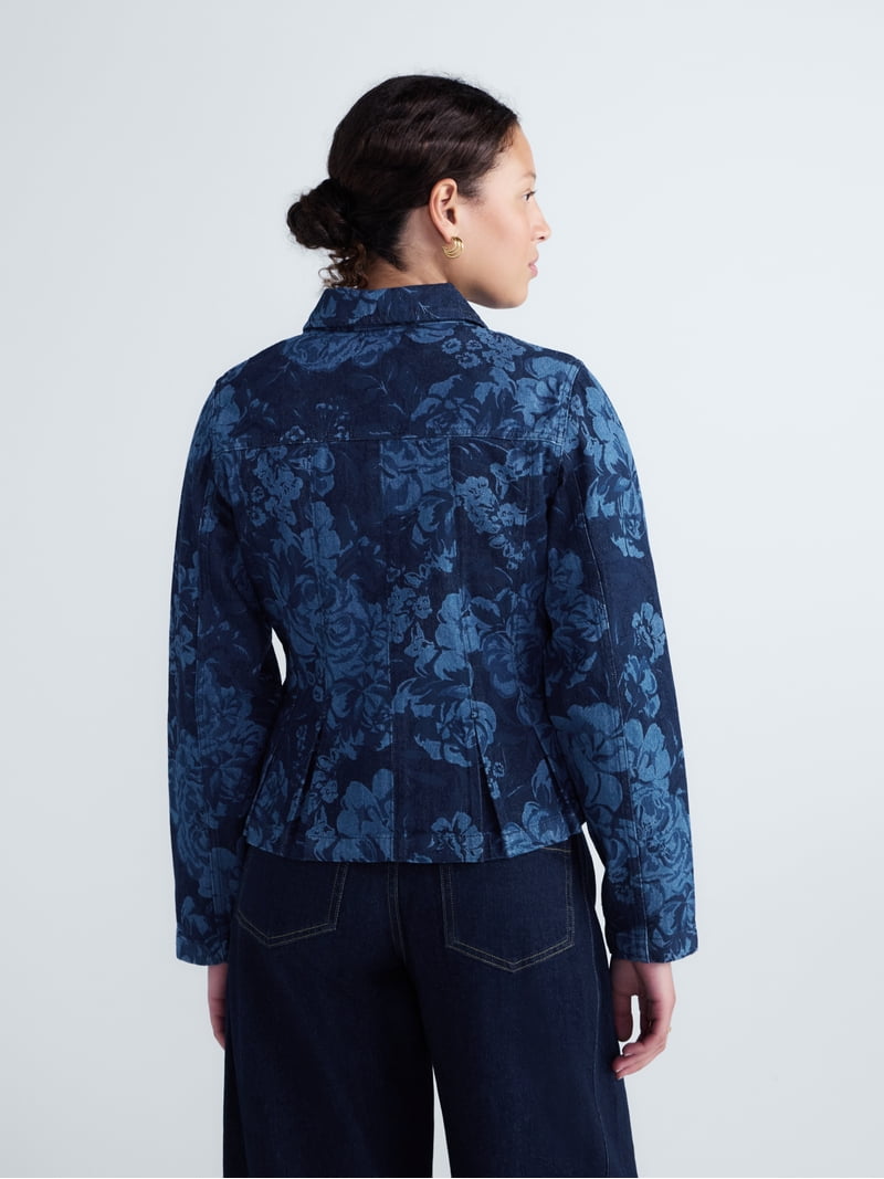 Free Assembly Women's Pleated Peplum Jacket, Sizes XS-XXL