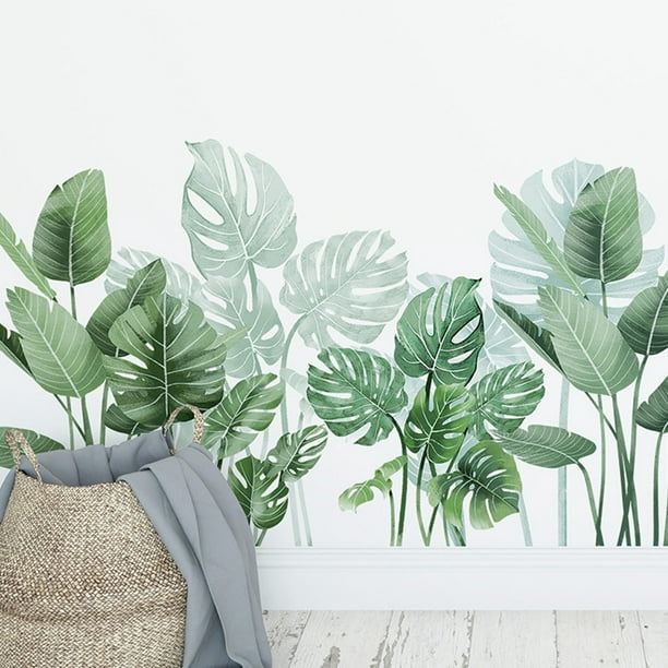 Feuilles vertes plante Stickers muraux décalcomanie pépinière décor Art  Mural pour la maison