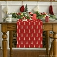 thumbnail image 6 of Red Xmas Tree Christmas Table Runner, Seasonal Winter Kitchen Dining Table Decoration for Home Party Decor 13x36 Inch, 6 of 6
