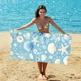 thumbnail image 4 of Fwttom 2 in 1 Beach Towel Oversized, Microfiber Beach Towel 28" X 56" Super Absorbent Lightweight Thin Compact Portable Beach Blanket Towel for Travel Pool Men Women Kids, Beach Bag, 4 of 6