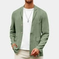 thumbnail image 2 of WTOBBY Men's British Style Single Breasted Casual Suit Jacket, Fashionable Youth Blazer for Business Office Wedding Party, Lightweight Stretch Comfort Fit,Light Green 3XL, 2 of 6