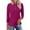 Hot Pink, variant on Breezora Women's Stand Collar 3/4 Sleeve Button Down Shirt Breathable Comfortable Basic Top for Office Casual Wear and Spring Outfits L Size Beige