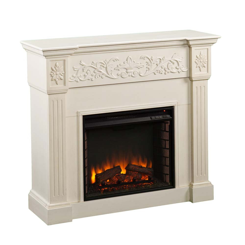 Southern Enterprises Calvert Ivory Electric Fireplace