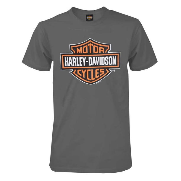 Harley-Davidson Mens Bar & Shield Short Sleeve T-shirt, Charcoal Harley-Davidson Mens Bar & Shield Short Sleeve T-shirt, Charcoal