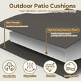 thumbnail image 2 of Unikome Outdoor Cushions Set of 4 Solid Water-resistant Outdoor Patio Seat Cushion 18.5-Inch x 16-Inch Square, Dark Grey, 2 of 7