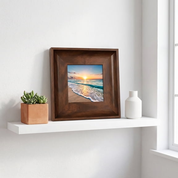 Photo Frame, Wooden Desktop Display Holder for 4 Inch Pictures, Minimalist Tabletop Photo Storage Stand