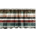 thumbnail image 4 of Ambesonne Modern Plaid Window Valance, Art Integrating Lines, 54" X 18", Redwood Teal Olive Green, 4 of 5