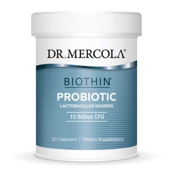 Dr. Mercola Biothin Probiotic - Digestive Health Supplement - Supports Healthy Metabolism - GMO-Free, Gluten-Free & Soy-Free - 30 Delayed-Release Capsules (30 Servings)