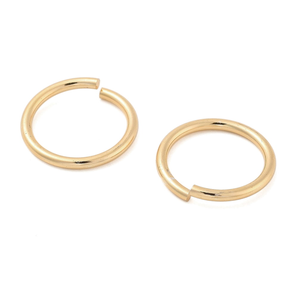 Aluminum Open Jump Rings Round Ring Light golden 20x2mm Inner Diameter: 15.5mm