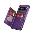 thumbnail image 2 of for Google Pixel 9 Pro XL Wallet Case with Stand-4 Card Holder Slot Hidden Bracket Double Magnetic Clasp PU Leather Slim Shockproof Hybrid TPU Frame Phone Cover for Google Pixel 9 Pro XL, Purple, 2 of 8