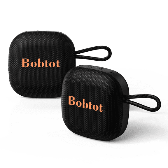 Bobtot 2 PCS Portable Bluetooth Speaker IPX7 Waterproof Wireless Stereo Sound Speaker TWS Wireless Pairing Built-in Mic for Outdoor/Party/Beach/Travel/Gifts