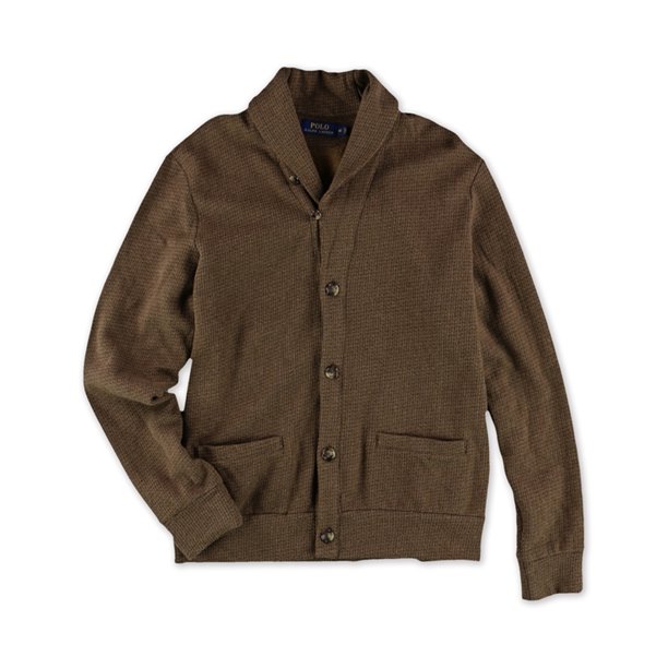 Ralph Lauren Suéter de forro polar para hombre, color marrón