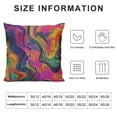 thumbnail image 5 of PHYHOO  Color Throw Pillow Cover Abstract Purple Pink Red Orange Golden Blue Chaotic Waves Colorful Rainbow Square Pillow Case Cushion Cover for Home Car Decorative Linen, 5 of 5