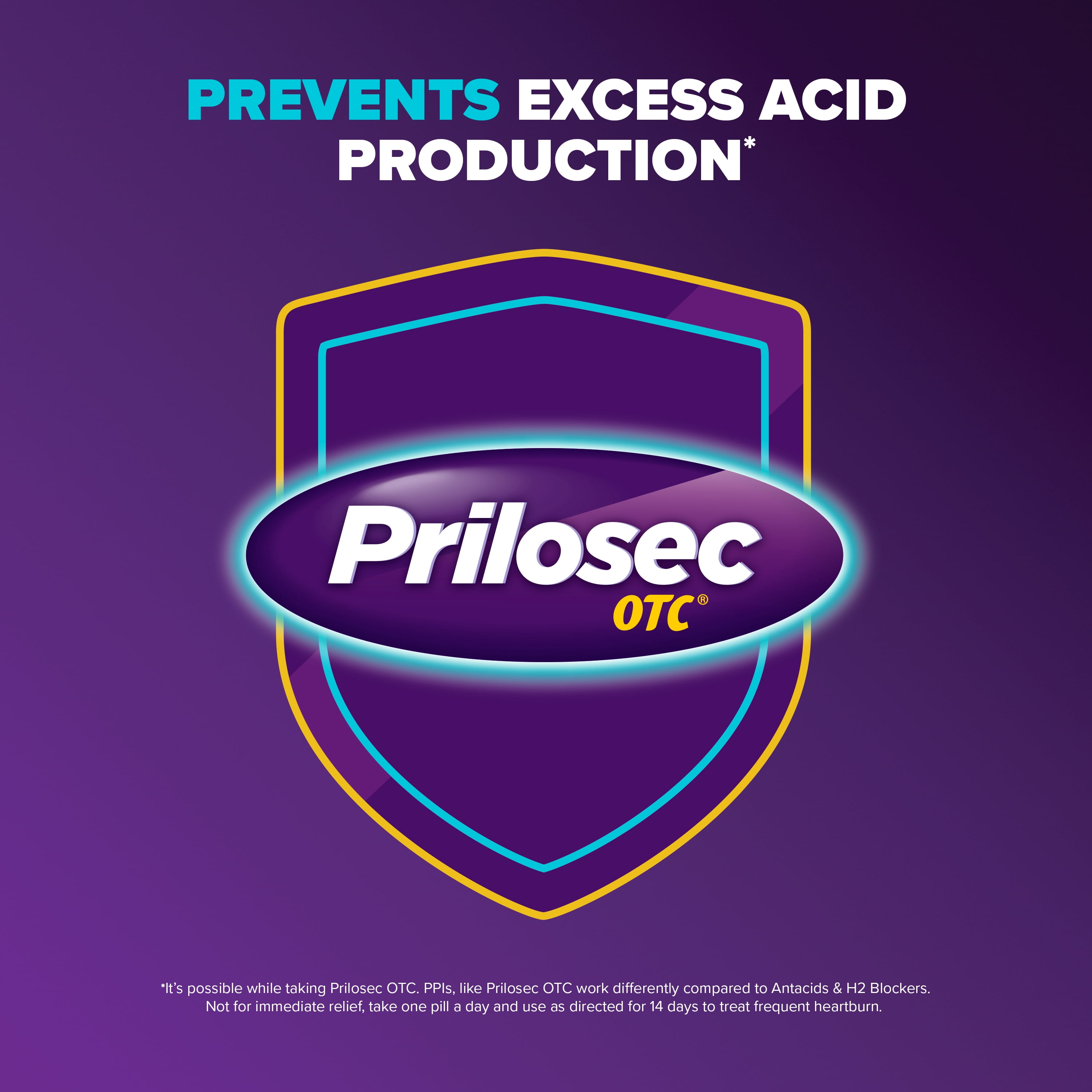 (3 pack) Prilosec OTC Omeprazole 20mg Acid Reducer, Frequent Heartburn Medicine, Unflavored, 42 Count