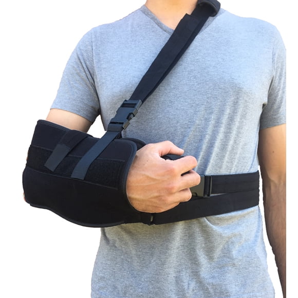 Alpha Medical Adjustable Arm Sling & Shoulder Immobilizer - Rotator Cuff Support For Men & Women, Left Or Right Arm