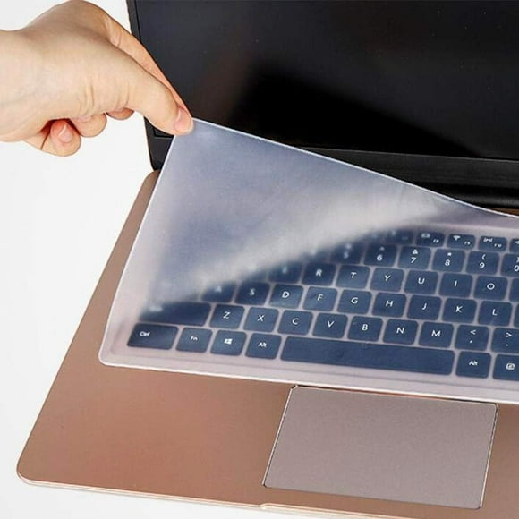 Universal Transparent Silicone Keyboard Protector Film Compatible with 15-17 Inch Laptop, Notebook, Netbook, Chromebook (Transparent)