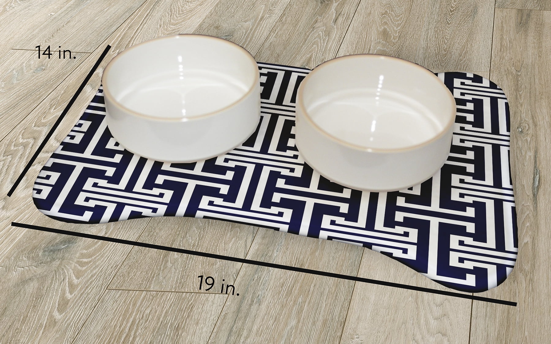 Simply Daisy Geometric Bone Shape Pet Feeding Mat for Dogs