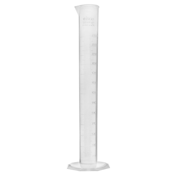 Measuring Cylinder, 250ml - Class B Tolerance - Octagonal Base - Polypropylene Plastic - Industrial Quality, Autoclavable - Eisco Labs