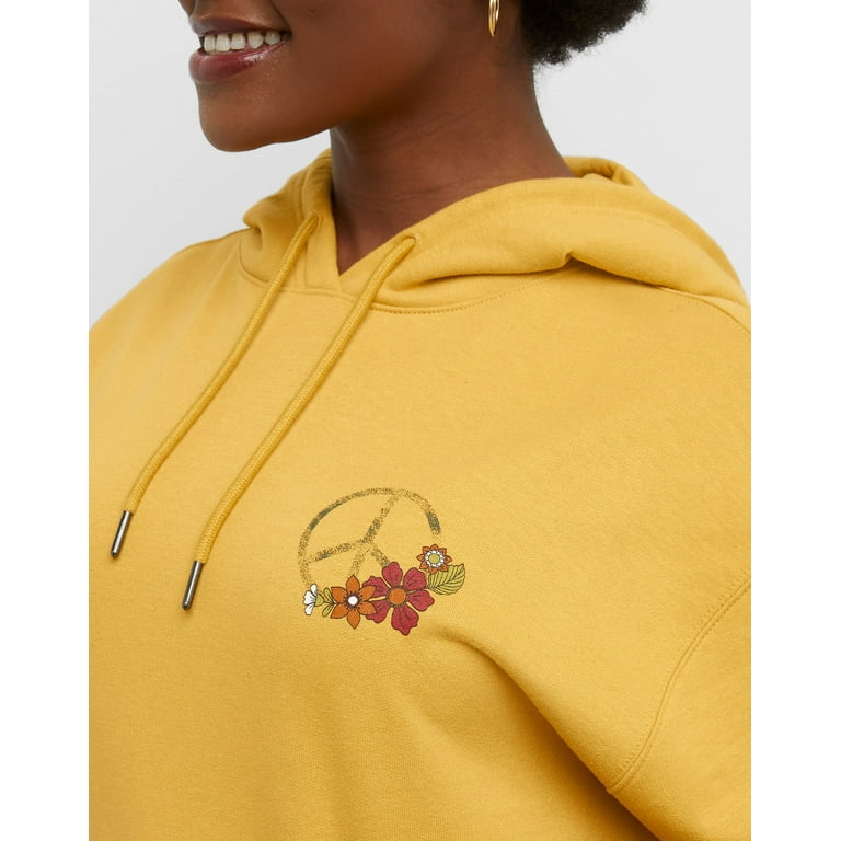 Hanes Originals Women's Fleece Hoodie, Stay Groovy Bold