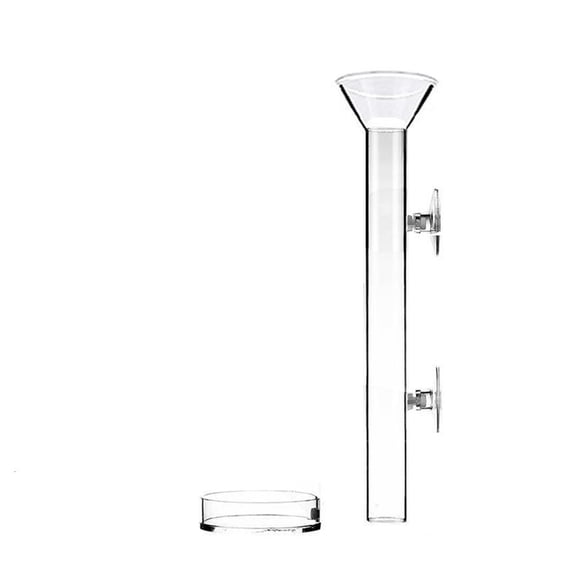 Necvior Aquarium Feeding Tube with Suction Cups Food Dish for Fish Shrimp 6 Sizes