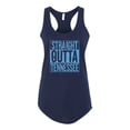 thumbnail image 2 of Straight Outta Tennessee Ten Fan | Fantasy Football | Womens Sports Jersey Racerback Tank Top, Navy, X-Large, 2 of 4