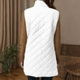 thumbnail image 4 of FAIWAD Puffer Vest for Women Sleeveless Stand Collar Quilted Winter Coats Zip Long Jacket Warm Outerwear, 4 of 9
