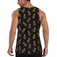 thumbnail image 3 of Gaeub Gold Glitter Pineapples Men's Athletic Tank Top, Workout Sleeveless Shirts, Running Tank Tops for Gym, Running, Training - X-Large, 3 of 9
