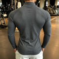 thumbnail image 6 of VgaVtl Long Sleeve Tee Shirts for Men Athletic Fall Winter Zip-Up Casual Gray Stretch Turtleneck Shirts for Men Slim, 6 of 6