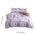 thumbnail image 2 of Juego de ropa de cama de marmoleado de 3 piezas, funda de edredón, juego de funda de almohada, dormitorio, habitación de invitados, funda nórdica, funda de almohada sidaley HA3042-06B, 2 of 7