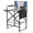 Gray & Navy | 31" Seat Height, variant on Tcbosik Tall Directors Chair with Footrest, Foldable Makeup Artist Chair with Side Table, Portable Chair with Storage Pocket and Built-in Cup Holder, Blue & Gray