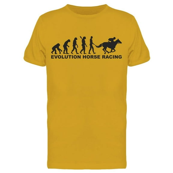 Evolution Horse Racing T-Shirt Men -Image by Shutterstock, Male XX-Large