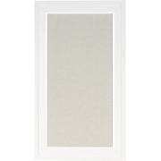 DesignOvation 209411 Bosc Framed Linen Fabric Pinboard, Small, White,13.5x23.5
