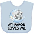 thumbnail image 3 of Inktastic Raccoon My Papou Loves Me Boys or Girls Baby Bib, 3 of 4