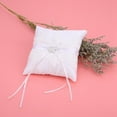 thumbnail image 2 of YUMILI Oreiller de Coussin d'anneau - Oreiller de Coussin d'anneau de Mariage de Panier de Fille de Fleur de Satin Ivoire, Oreiller de Panier Floral Dentelle Florale pour Le Mariage extérieur, 2 of 8