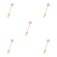 thumbnail image 3 of Transemion 1/2/3/5 Cartoon Adorable Restaurant Hotel Tableware Portable Washable Stainless Steel Stirring Mixing Dinnerware Cake Flatware Candy Fork Pink 5PCS, 3 of 6