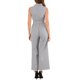 thumbnail image 3 of INSPIRAR CHIC Mono sin mangas con botón y cintura atada para mujer M Gris claro, 3 of 6