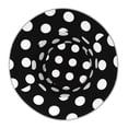 thumbnail image 4 of Easygdp Black and White Polka Dot Double-Sided Reflective Fisherman Hat for Outdoor and Night Walking, Unisex, 4 of 9