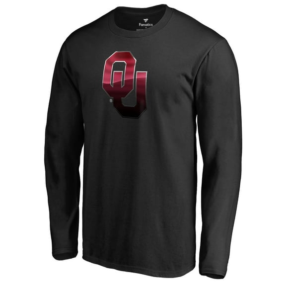 Men's Black Oklahoma Sooners Midnight Mascot Long Sleeve T-Shirt