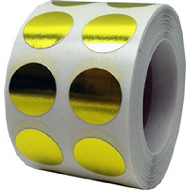Metallic Gold Circle Dot Stickers 0.5" Inch Round 1,000 Pack