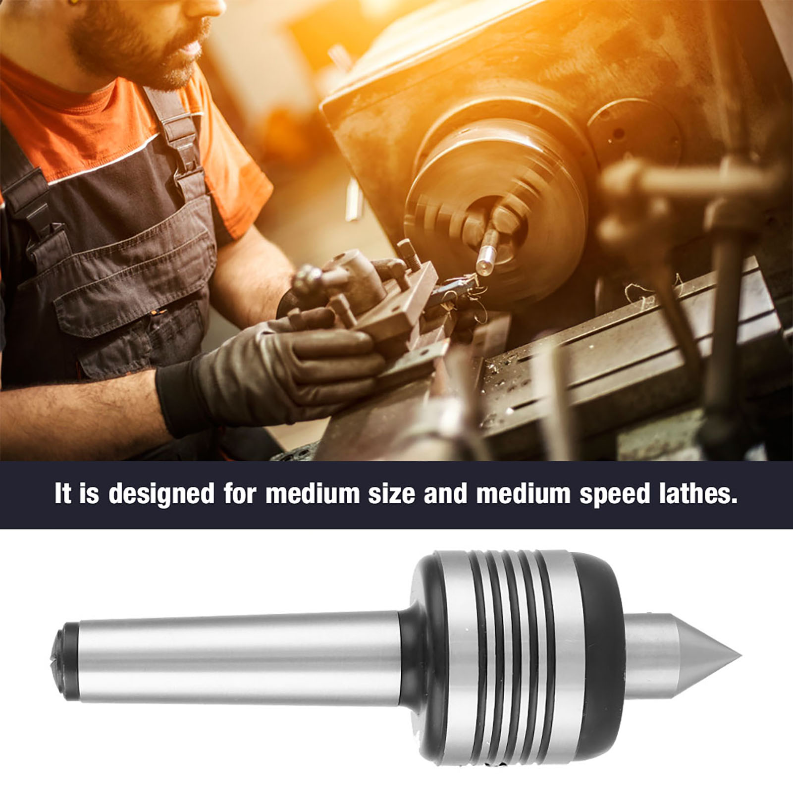 MT3 Revolving Live Center For Lathe – Heavy Duty Triple Bearing Live Lathe Center, 0.005mm Accuracy, 660 LBS Capacity