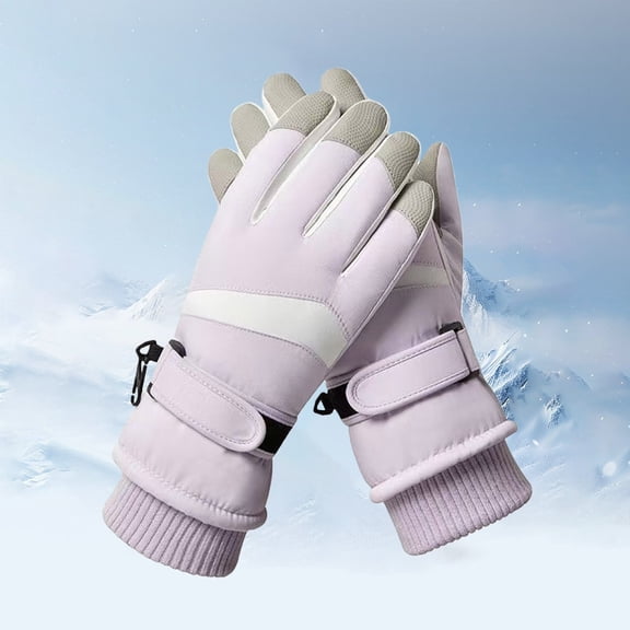 Helii Women's Winter Gloves for Cold Weather, Warm Thermal Snow Gloves, Windproof Touchscreen Thickened Fleece Gloves for Skiing Cycling Hiking