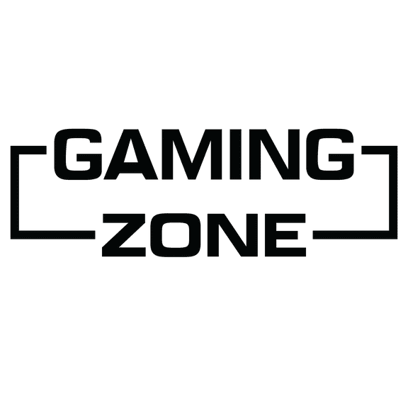 Gaming Zone Black and White Art for Game Room Vinyl Wall Decal - Gamers Entry Banner Artwork for Bedroom Wall Decoration - 20" x 10"